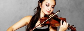 Playing violin. Practice with a Smile