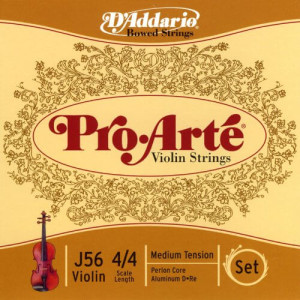 D'Addario J56 44M Pro-Arte Nylon violin Strings, Medium