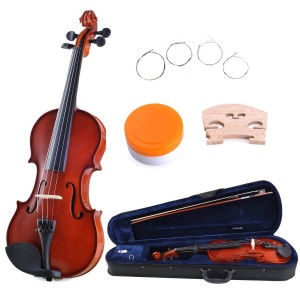 ADM 1/4 Solid Wood Student Violin Starter Kit