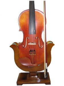 Violin and Bow Wooden Holder (Stand), Great Design, Safe and Stronghold