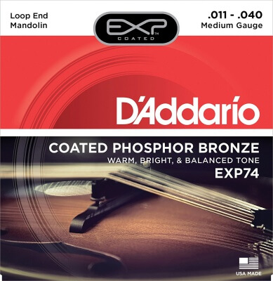 D’Addario EXP74 Coated Phosphor Bronze Mandolin Strings