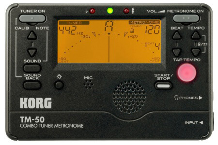 Korg TM50BK Instrument Tuner and Metronome