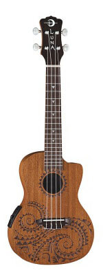 Luna Mahogany Series Tattoo Concert Acoustic-Electric Ukulele