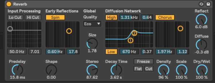 adding reverb to the snare