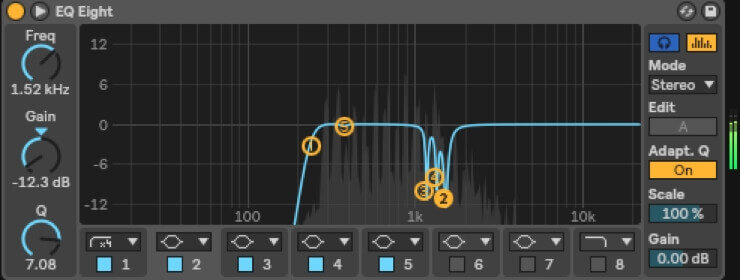 EQ for pad synth